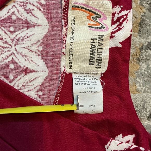 VINTAGE MALIHINI HAWAIIAN MAXI DRESS! EUC! SIZE S - Picture 3 of 14